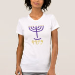 Menorah Dam Top Lila Guld T Shirt<br><div class="desc">Menorah Dam Top Lila Guld Menorah Paleo Hebrew brev - Menorah: Mem, Nun, Resh, Hej Mem - Chaos Mighty Blood Nun - Continue Heir Son Resh - First Top Beginning Hej - Titta Reveal BandeH4501 (Strong) מְ רָ ה וֹ menôrôrôrôrôrôrâh h manar-o-raw', manar-o-raw' Feminine of H4500 (i den ursprungliga betydelsen...</div>