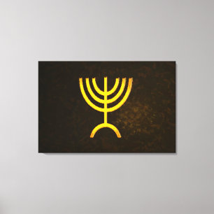 Menorah Flame Canvastryck