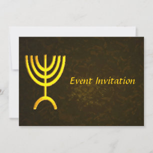 Menorah Flame Inbjudningar