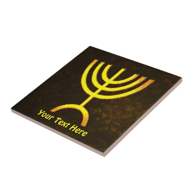Menorah Flame Kakelplatta (Sidan)