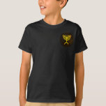 Menorah Flame Tee<br><div class="desc">En digital återgivning av den judiska sjukanta menorah (Hebreiska: מְ נ וֹ רָ ה ‎). Den sjukanta menorah som används i den portabla fristad som Moses upprättade i vildmarken och senare i Temple i Jerusalem har varit en symbol för judendomen sedan urminnes tider och är symbolen för den moderna israeliska...</div>