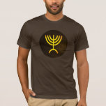 Menorah Flame Tee<br><div class="desc">En digital återgivning av den judiska sjukanta menorah (Hebreiska: מְ נ וֹ רָ ה ‎). Den sjukanta menorah som används i den portabla fristad som Moses upprättade i vildmarken och senare i Temple i Jerusalem har varit en symbol för judendomen sedan urminnes tider och är symbolen för den moderna israeliska...</div>