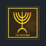 Menorah Flame Trätavla<br><div class="desc">En brunfärgad och guld digital rendering av den judiska sjugrenade menorah (hebreiska: מְ נ וֹ רָ ה ‎). Lägg till din egen text. Den sjukanta menorah som används i den portabla fristad som Moses upprättade i vildmarken och senare i Temple i Jerusalem har varit en symbol för judendomen sedan urminnes...</div>