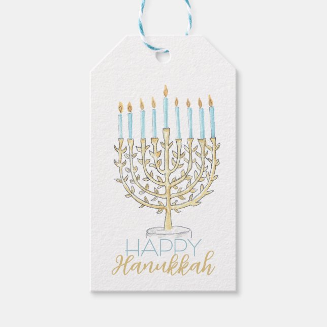 Menorah Gift Märkre Presentetikett (Framsidan)