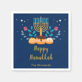 Menorah Hannuka-fest  Pappersservett