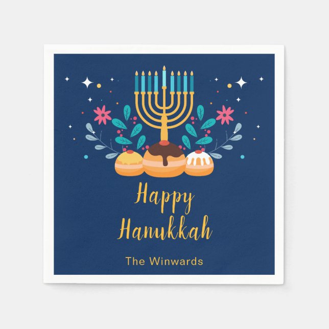 Menorah Hannuka-fest  Pappersservett (Framsidan)