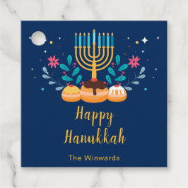 Menorah Hannukah-fest  Gåvor Etiketter