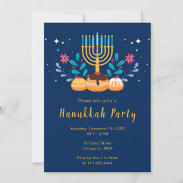 Menorah Hannukah-fest Inbjudningar