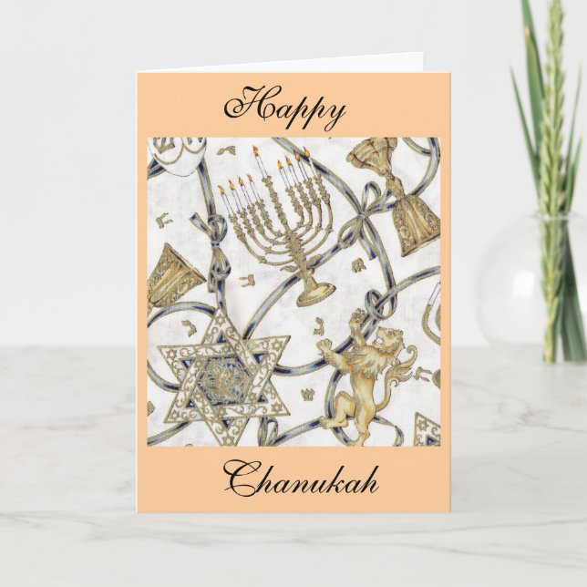 Menorah Hannukah Helgkort (Framsida)