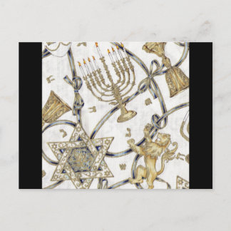 Menorah Hannukah Vykort