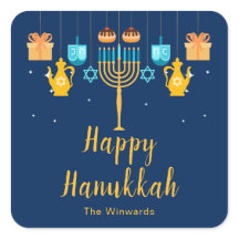Menorah Hanukkah-fest-sticker