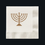 Menorah ~ Hanukkah Firande Pappersservett<br><div class="desc">Den traditionella Menorah för Hanukkah Firande på en papper napkin som kommer i två storlekar och två stilar</div>