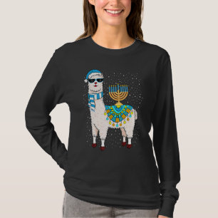 Menorah Hanukkah Lama Söt Alpaca Chanukah 1 T Shirt