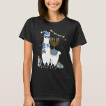 Menorah Hanukkah Llama Cute Alpaca Chanukah Holida T Shirt<br><div class="desc">Menorah Hanukkah Llama Cute Alpaca Chanukah Julhelg</div>
