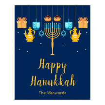 Menorah Hanukkah-partajubileum Välkomstaffisch