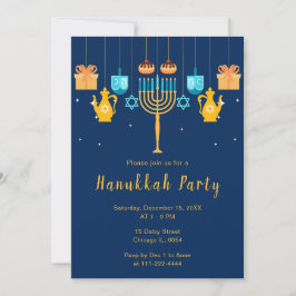 Menorah Hanukkah Party Inbjudningar