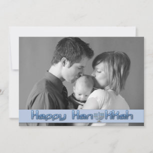 Menorah Hanukkah Photo Card Julkort