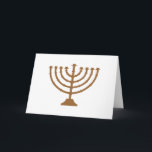 Menorah Helgkort<br><div class="desc">Det här är en brons Menorah som kan ändras till valfri Zazzle färg du vill ha och även bakgrunden.</div>