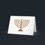 Menorah Helgkort<br><div class="desc">Det här är en brons Menorah som kan ändras till valfri Zazzle färg du vill ha och även bakgrunden.</div>