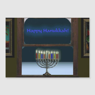 Menorah i fönstret