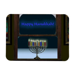 Menorah i fönstret magnet