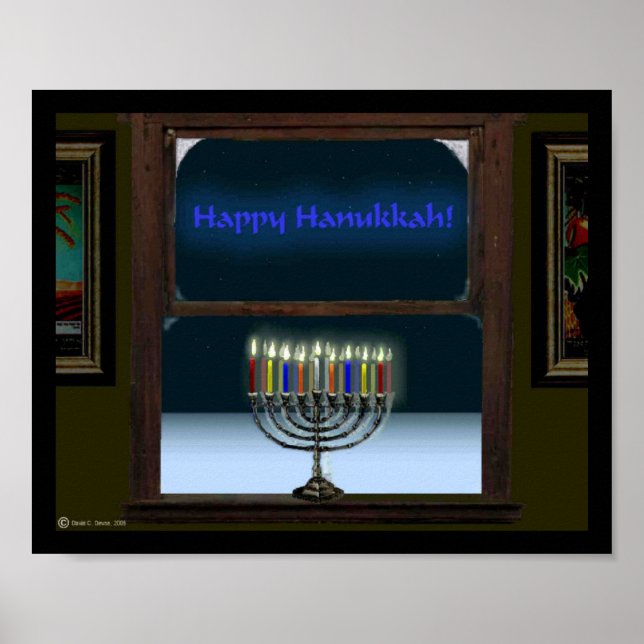 Menorah i fönstret poster (Framsidan)