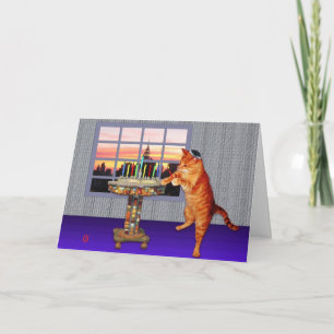 menorah-katt helgkort