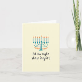 Menorah, ljusljus ljus, låt ljus skina ljus helgkort