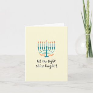 Menorah, ljusljus ljus, låt ljus skina ljus helgkort