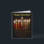 Menorah och Candles Hanukkah-mappat kort<br><div class="desc">Det är dags att tända menorah för Hanukkah! Ljusen på Hanukkahs 8:e natt,  enligt en bild i firande hemma. Traditionell vikad anteckning,  tom inuti för ditt meddelande. Meddelandet på framsidan är också anpassade så att du kan anpassa dig efter dina önskemål.</div>
