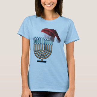 Menorah och Jultomten Hat till jul T Shirt