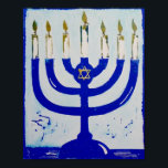Menorah Poster, 8 x 10 tum Poster<br><div class="desc">Den här menoran kommer från en av mina ursprungliga linocut-utskrifter!</div>