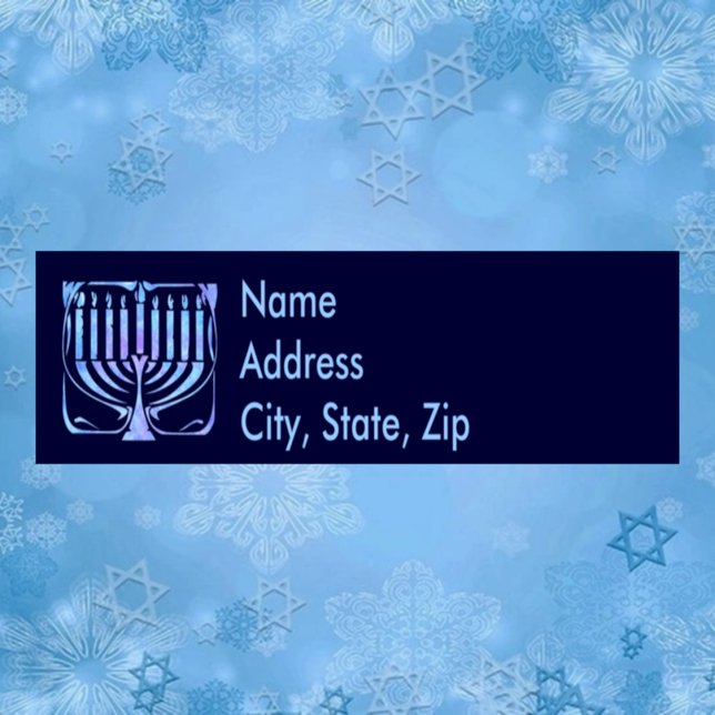 Menorah returadress returadress etikett (Skapare uppladdad)