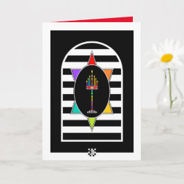 Menorah Shalom Greeting Card Kort