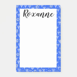 Menorah Star av David Hanukkah CUSTOMIZED-Anteckni Post-it Block