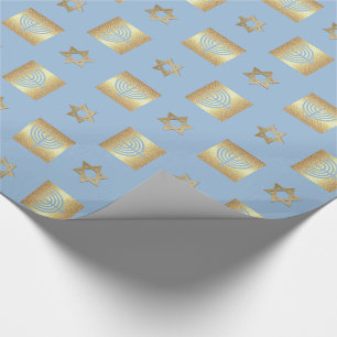 Menorah & Star of David Hanukkah Wrapping Papper Presentpapper