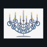 Menorah Vykort<br><div class="desc">Jewish menorah</div>