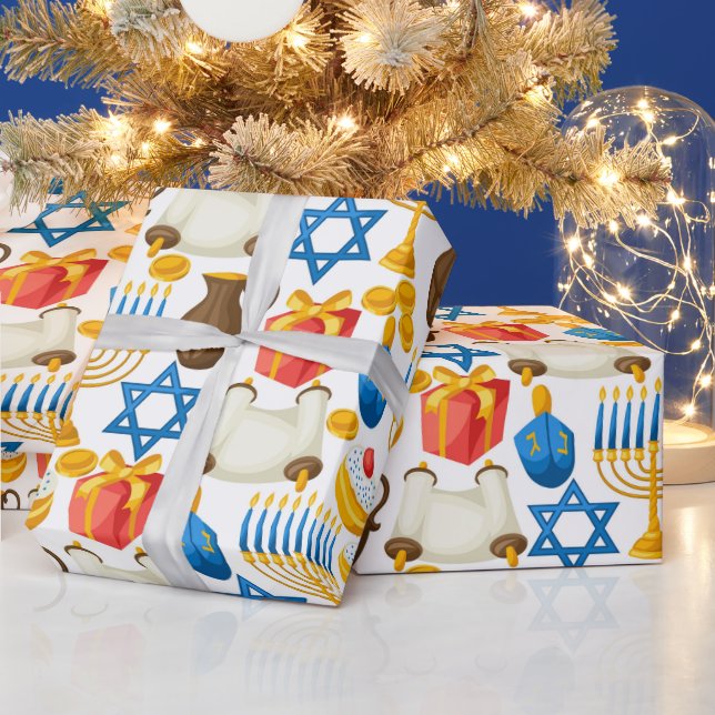 Menoraher för Hanukkah Presentpapper (Helgdagar)