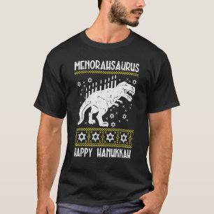 Menorahsaurus Lycklig Hanukkah Dino Chanukah Småba T Shirt