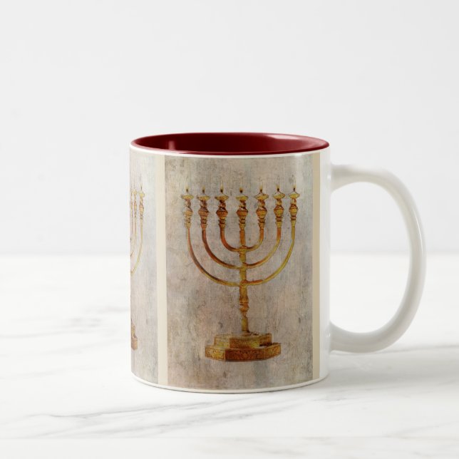 MenoraIsrael mugg Tasse Tazza (Höger)