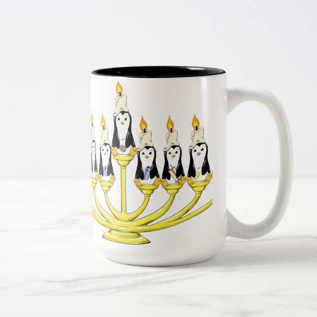 Menorapingvin Två-Tonad Mugg (Höger)