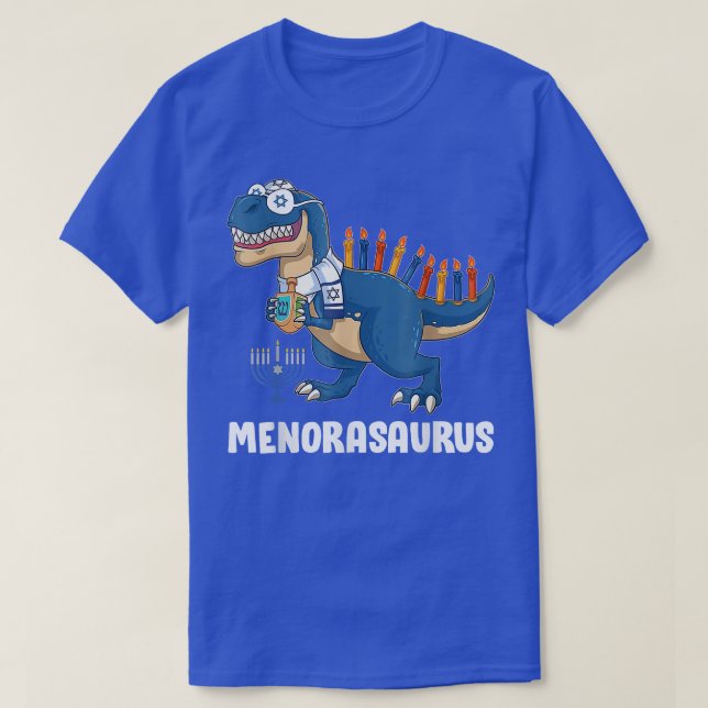 Menorasaurus Re Menorah Dinosaur Hanukkah Pajama B T Shirt (Design framsida)