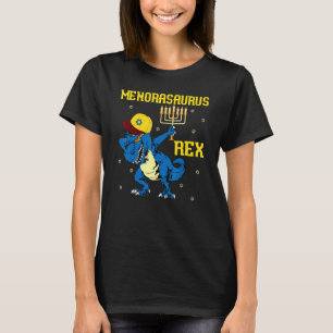 Menorasaurus Rex Dinosaur Rex Hanukkah Menora Puns T Shirt