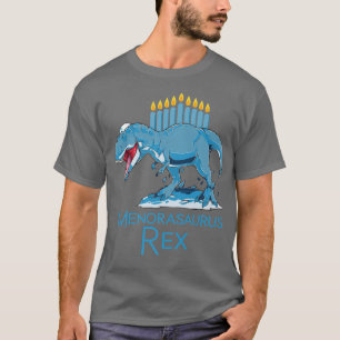 Menorasaurus Rex Shirt t Rex Dinosaur Hanukkah Cha