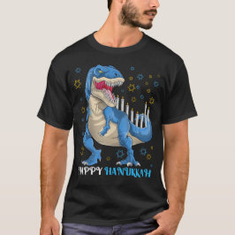 Menorasaurus Rex T Rex Dinosaur Hanukkah Shirt