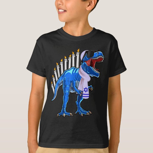 Menorasaurus Rex Tröja T Rex Dinosaurie Hanukkah G (Framsida)