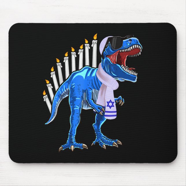 Menorasaurus Rex Tröja T Rex Dinosaurie Hanukkah G Musmatta (Framsidan)