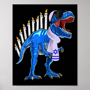 Menorasaurus Rex Tröja T Rex Dinosaurie Hanukkah G Poster