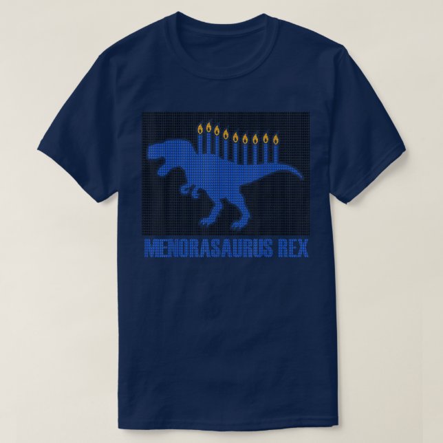 Menorawrsaurus Rex Dinosaur Hanukkah Funny Jewish T Shirt (Design framsida)