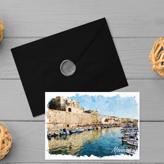 Menorca Balearerna Port Ciutadella Resa Vykort (menorca spain baleares postcard)